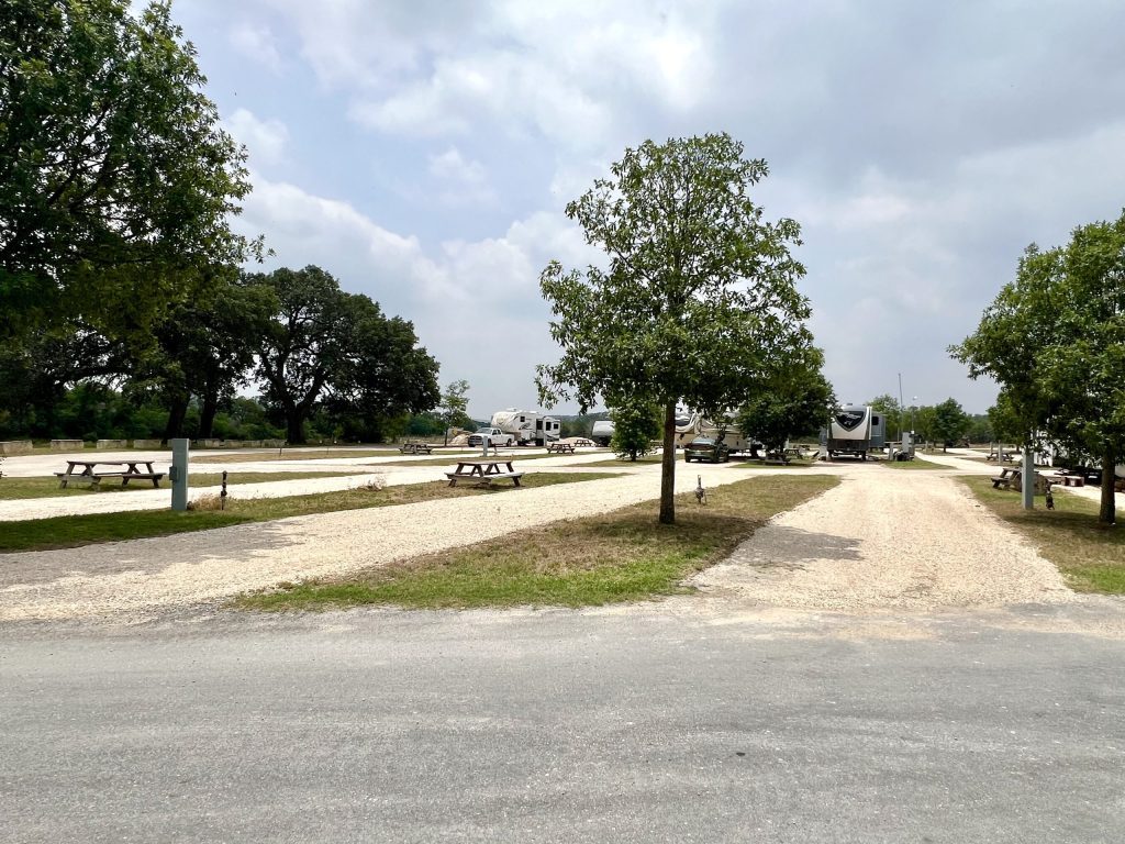 RV camping near Guadalupe River